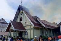 Sekolah dan Gereja Maranatha Terbakar di Kota Palangka Raya