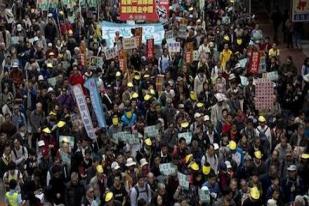 Aksi Tahun Baru, Ribuan Warga Hong Kong Unjuk Rasa Tuntut Demokrasi Nyata