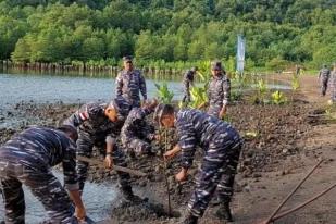 TNI Lanal Tanam 5.000 Bibit Bakau di Pantai Sabang