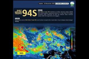 Waspadai Dampak Bibit Siklon Tropis 94S, Hujan Lebat-Gelombang