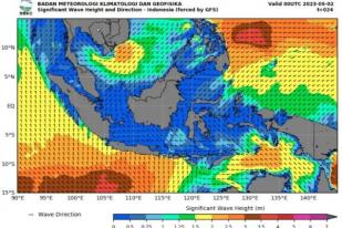 Waspadai Gelombang Tinggi Perairan 2-4  Mei