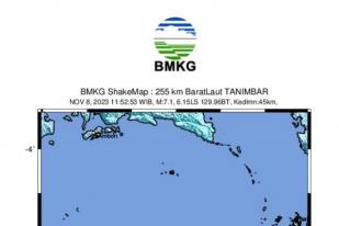 BPBD Pantau Dampak Gempa M7,2 Kepulauan Tanimbar