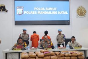 Polri Tangkap Dua Terduga Kurir 116 Kilogram Ganja Mandailing