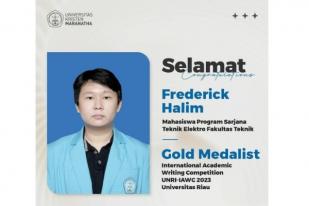 Frederick Halim, Mahasiswa UK Maranatha Raih Emas Kompetisi Menulis Internasional