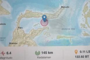 Gempa Magnitudo 6,4 Guncang Gorontalo