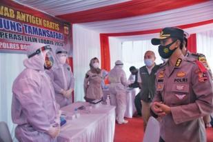 Polri Gelar Rapid Test di Kawasan Wisata Puncak, Bogor