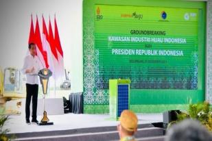 Jokowi Lakukan Groundbreaking Pembangunan Kawasan Industri Hijau di Kaltara