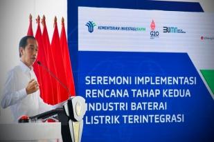 Jokowi Resmikan Pembangunan Industri Baterai Listrik di Batang