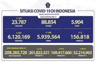 COVID-19 Indonesia, Kasus Baru: 3.822