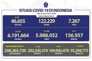 COVID-19 di Indonesia, Kasus Baru: 6.353