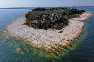 Kekeringan di Eropa, Air Danau Garda di Italia Surut Terendah