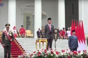 Presiden Jokowi Pimpin Upacara HUT ke-77 TNI