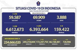 COVID-19 di Indonesia, Kasus Baru Harian: 4.306