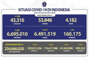 COVID-19 di Indonesia, Kasus Baru Harian: 2.501