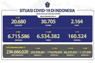 COVID-19 di Indonesia, Kasus Baru Harian: 784