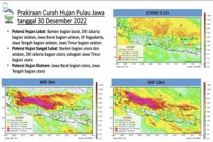 MBKG: Hujan Sangat Lebat Berpotensi di Beberapa Daerah pada Malam Tahun Baru 