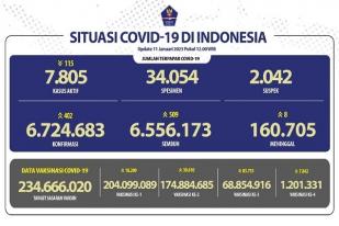COVID-19 di Indonesia, Kasus Baru Harian: 402