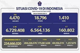 COVID-19 di Indonesia, Kasus Baru Harian: 199