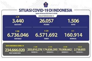 COVID-19 di Indonesia, Kasus Baru Harian Tercatat 266