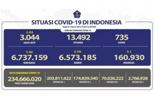 COVID-19 di Indonesia, Kasus Baru Harian Sebanyak 165