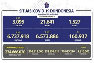 COVID-19 di Indonesia, Kasus Baru Harian: 312