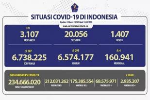 COVID-19 di Indonesia, Kasus Baru Harian: 307