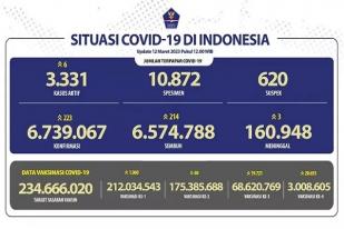 COVID-19 di Indonesia, Kasus Baru Harian: 223
