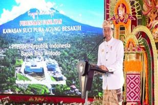 Presiden Resmikan Penataan Pura Agung Besakih di Bali