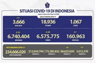 COVID-19 di Indonesia, Kasus Baru Harian: 373