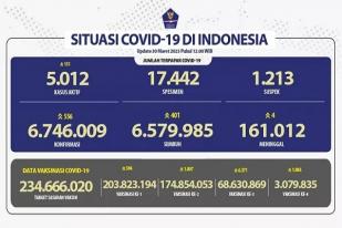 COVID-19 di Indonesia, Kasus Baru: 556