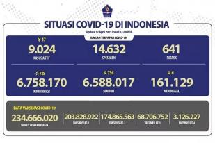 Kasus Baru COVID-19 di Indonesia: 725