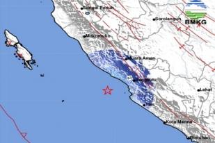 Gempa Bumi Berkekuatan 4,4 Guncang Bengkulu Utara