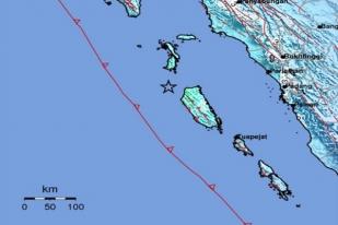 Dua Gempa Bumi Kuat Mengguncang Kepulauan Mentawai