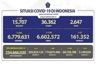 Kasus Baru  COVID-19 di Indonesia: 2.647