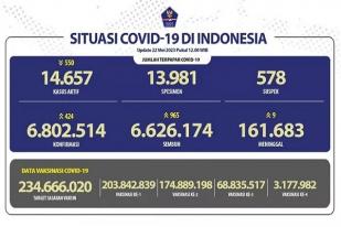 Kasus Baru Harian COVID-19 di Indonesia: 424