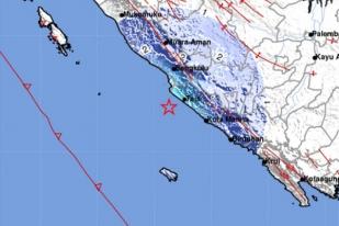 Gempa Bumi Berkekuatan 4,8 Guncang Bengkulu