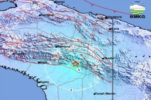 Gempa Bumi Berkekuatan 5,3 Guncang Yahukimo, Papua