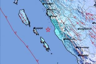 Gempa Bumi Berkekuatan 5,3 Guncang Pesisir Selatan, Sumatera Barat