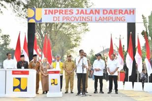 Presiden Resmikan Perbaikan Jalan di Lampung Utara
