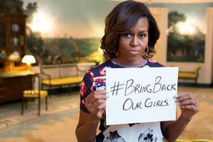 Michelle Obama Kampanyekan Pembebasan Siswi di Nigeria