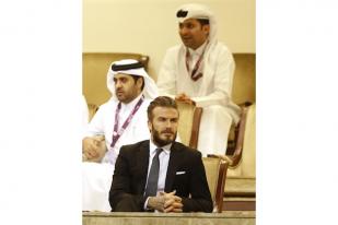 Beckham Menyaksikan Tenis Turnamen Qatar