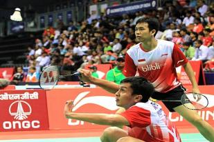 Hendra dan Ahsan Bertekad Balas Kekalahan  