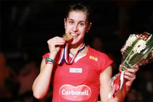 Carolina Marin Gembira Pertahankan Juara Dunia Bulu Tangkis