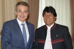 Pertemuan Presiden Bolivia dan Mantan PM Spanyol 