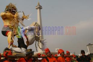 Sambut Hari Raya Nyepi Pawai Ogoh-ogoh Digelar di Monas