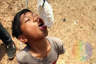 Anak-anak Ikuti Lomba Meriahkan HUT ke-70 RI