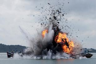 Selama Satu Tahun 107 Kapal Ilegal Berhasil Ditenggelamkan