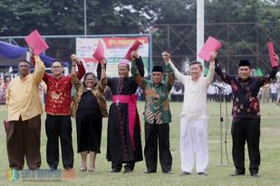 Elemen Bangsa Menggelar Apel Kebhinnekaan Lintas Iman Bela Negara