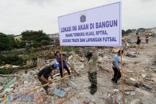 Plang Pembangunan RTH Dipasang di Kalijodo