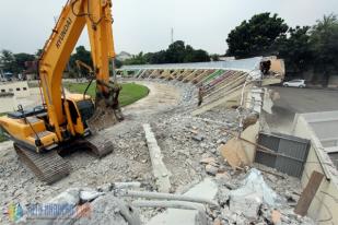 Pembongkaran Velodrome Rawamangun masih Terus Berjalan